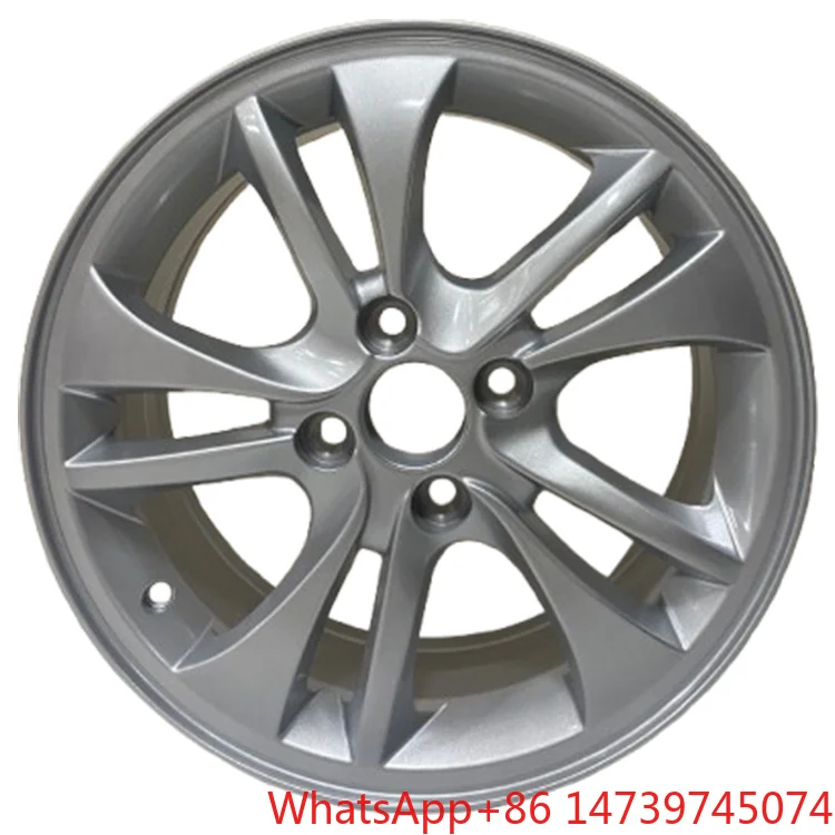 15x6.0J 4 Hole Silver Alloy Car Rims, PCD 4X100 CB 54.1mm ET 43 mm, Universal Passenger Car Wheels
