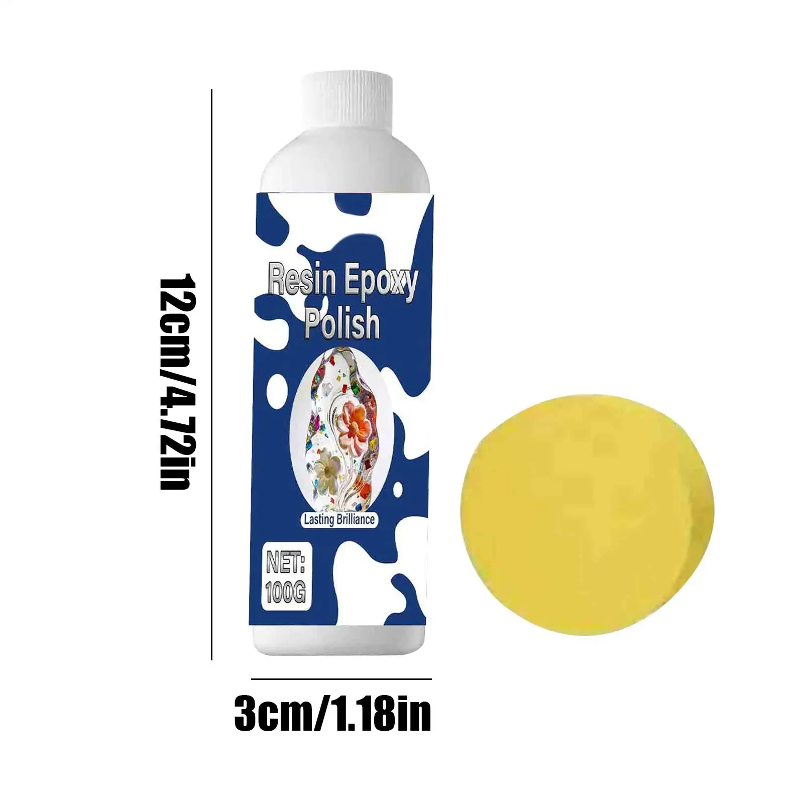 Resin Polishing Compound Sanding Agents with Sponge Resin Polishing Paste for Home Kitchen Bathroom Countertop Furniture Table view 6