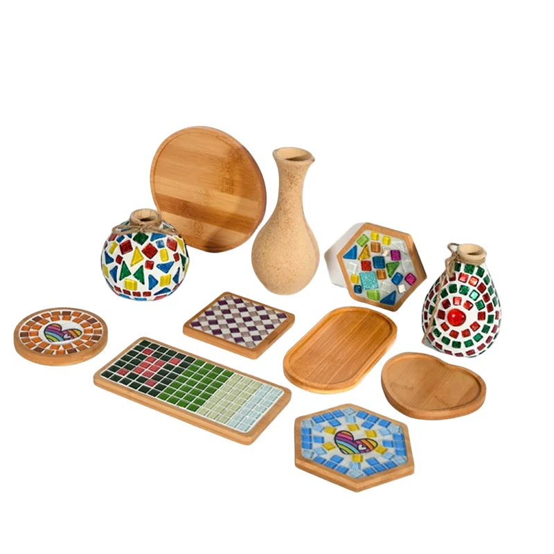 Wooden Soap Dispenser Tray Vanity Countertop Bottles Organizer Holder Round Square Candles Jewelry Storage Tray For Bathroom