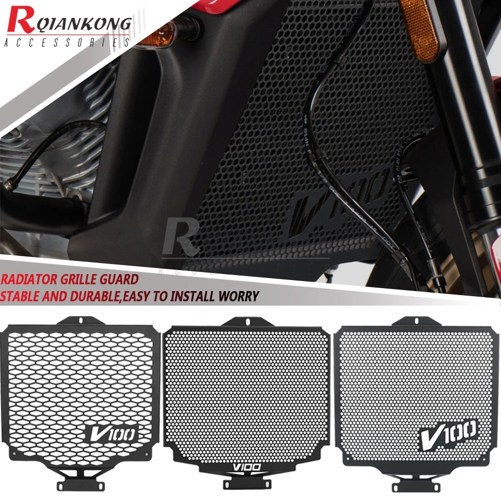 Motorcycle Accessories 2022 2023 2024 2025 For Moto Guzzi V100 Mandello V100 S Aluminum Radiator Grille Guard Cover Protection