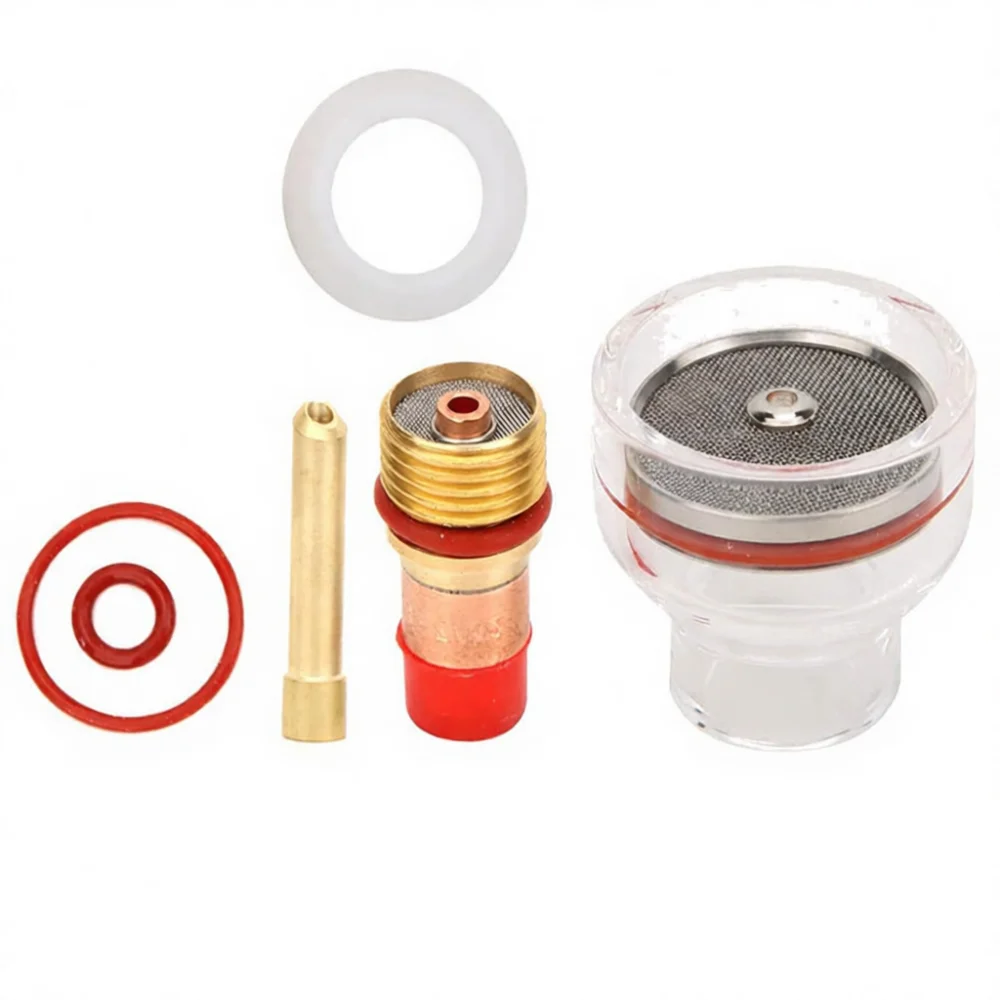 Argon Arc Welding Torch Kit For WP17 WP18 WP26 Clear Glass Cup Gas Lens Mesh Filter Professional Industrial Hardware Tool
