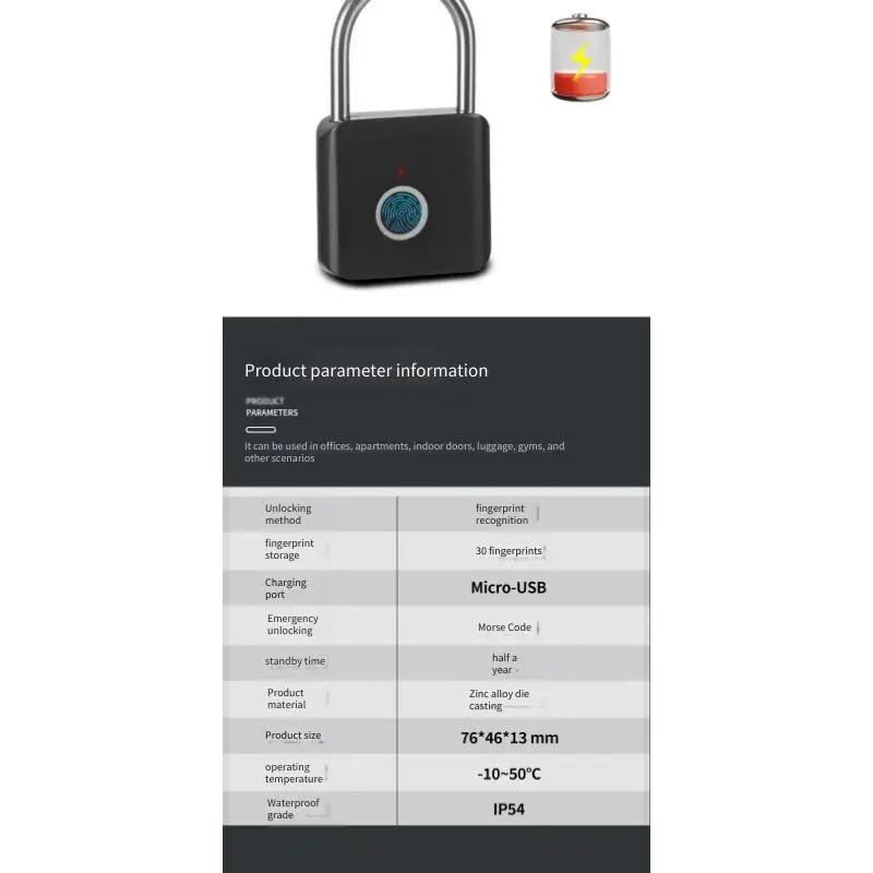 ذكي بصمة قفل في الهواء الطلق مقاوم للماء مكافحة الصدأ قفل قفل إلكتروني ذكي رئيس الباب مكافحة سرقة رمز Lo