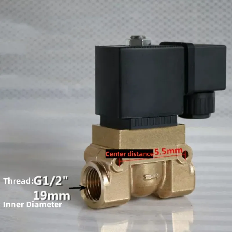 50bar High Pressure High Temperature Solenoid Valve Pneumatic Valve G1/2  24V DC AC220V Orifice 13mm NC 5404-04 Pilot Brass Valv
