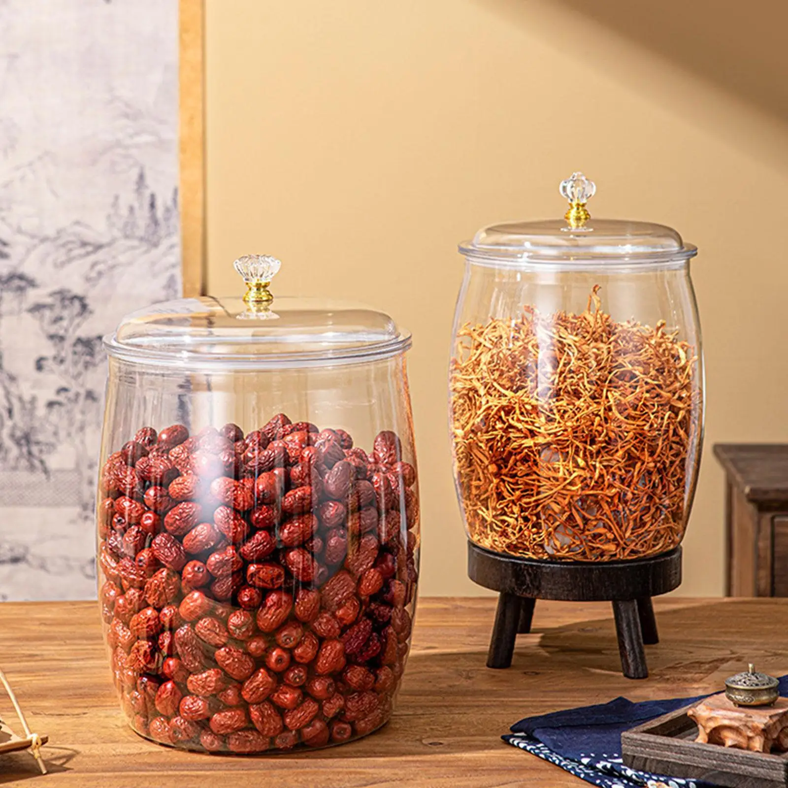 

Kitchen Storage Container Kitchen Canisters Organization Decoration Dustproof