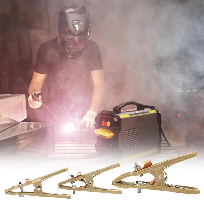 

Welding Ground Clamp A-Shape Cable Gripper 260/300/500A Ground Soldering Earth Clamp Welder Cable Copper Grip Clip For Welding