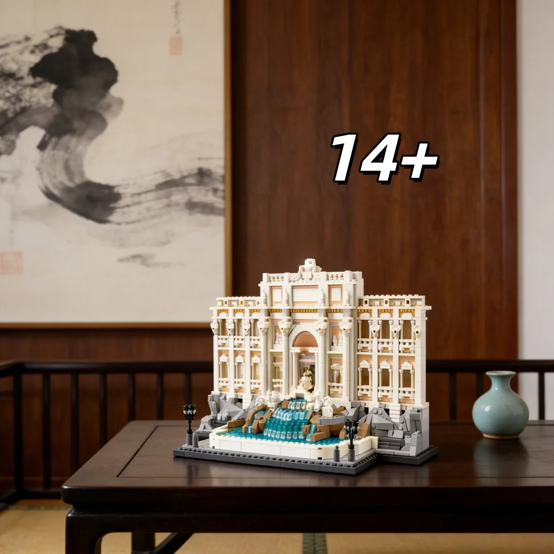 

2026 new MOC Roman fountain building blocks world building assembly model adult collection decoration gift