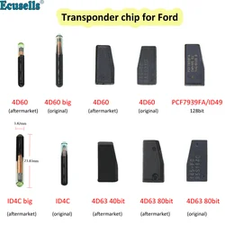 Chip chiave auto transponder automatico originale/deftermarket 4D60 4D63 80 bit 4C ID4C PCF7939FA ID49 per Ford Fiesta C max Focus Espace