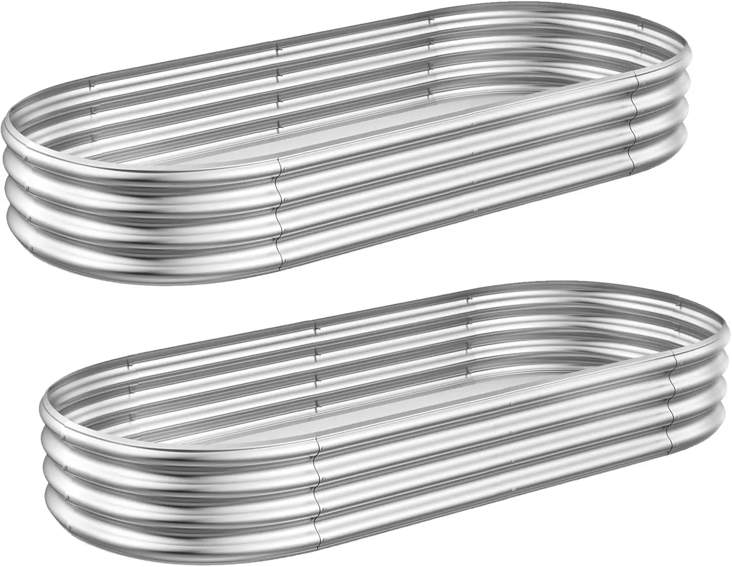 

Металлическая приподнятая садовая кровать, 2 комплекта, оцинкованная коробка для цветов, трав и суккулентов