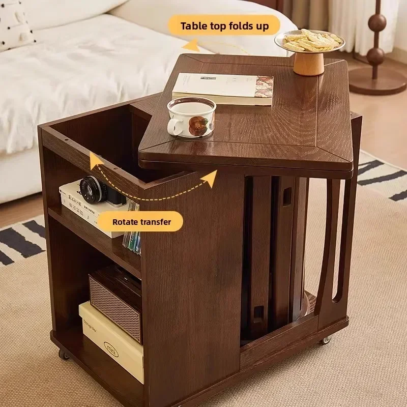 Tavolino da caffè tavolino pieghevole rimovibile tavolo carrello divano armadietto laterale