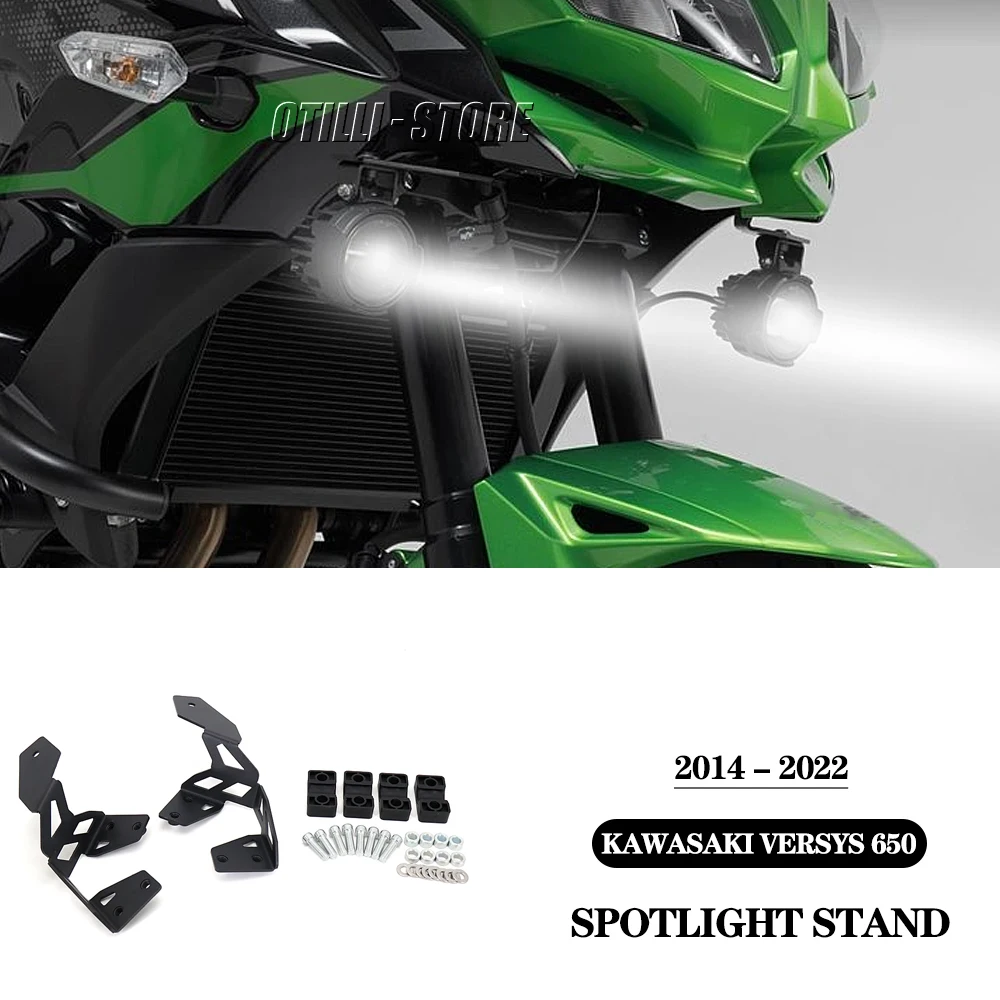 Motorcycle Accessories Spotlight Bracket Holder Sport Light Fog Lights Mount Kit For Kawasaki Versys650 Versys 650 2014-2022