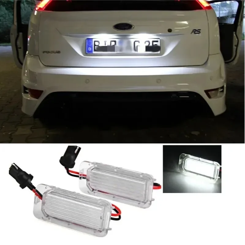 

2PCS 6000k White 12V License Plate Lights For Ford Focus 5D Fiesta Mondeo MK4 C-Max MK2 S-Max Kuga Galaxy