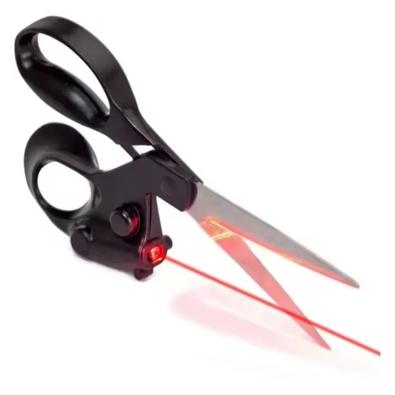 Laser Scissors Household Straight Line Sewing Scissors DIY Hand Sewing Metal Shears Professional Multifunctional Crop Tool