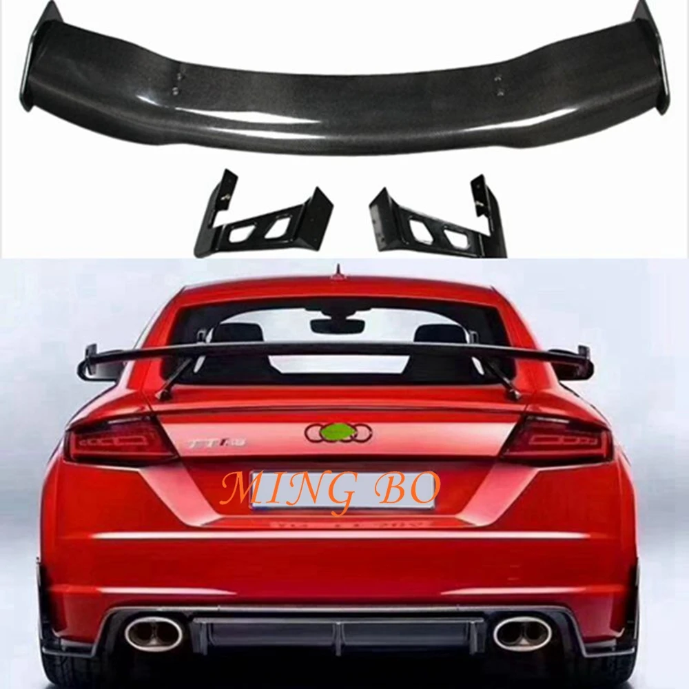 Rear Genuine Carbon Fiber Trunk Spoiler Deck Wing For Audi New R8/TT/TTS/TTRS/S3/S4/S5/S6/S7/S8 Auto Accessories Car Styling