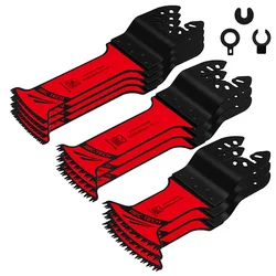3/10/12PCS Oscillating Saw Blades Arc tech Bi-Metal and Japanese Teeth Multitool Blades Precise Cut For Wood,Plastic,Nails,Metal