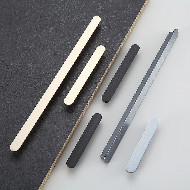 4pcs T Shaped Cabinet Handle Aluminum Alloy Furniture Pulls Bedroom Kitchen Bathroom Cabinet Door Drawer Easy Install Hardware