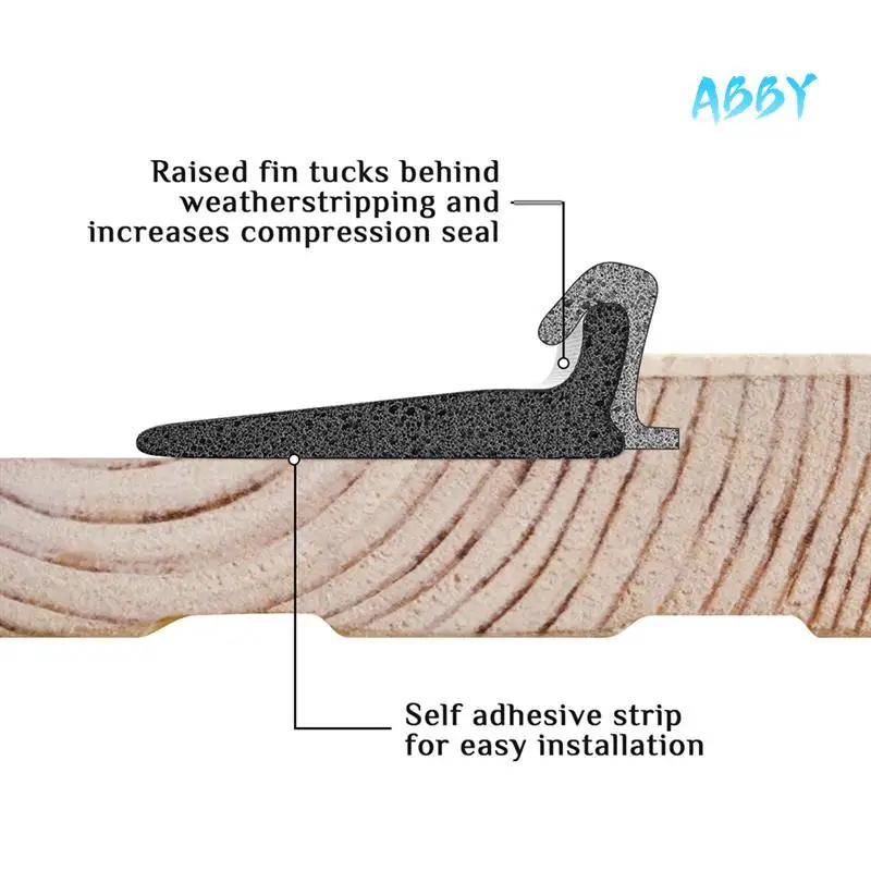 

ABBY-Уплотнение угла двери, ограничители сквозняков, для шумоизоляции и защиты от атмосферных воздействий 50 шт. (белые)