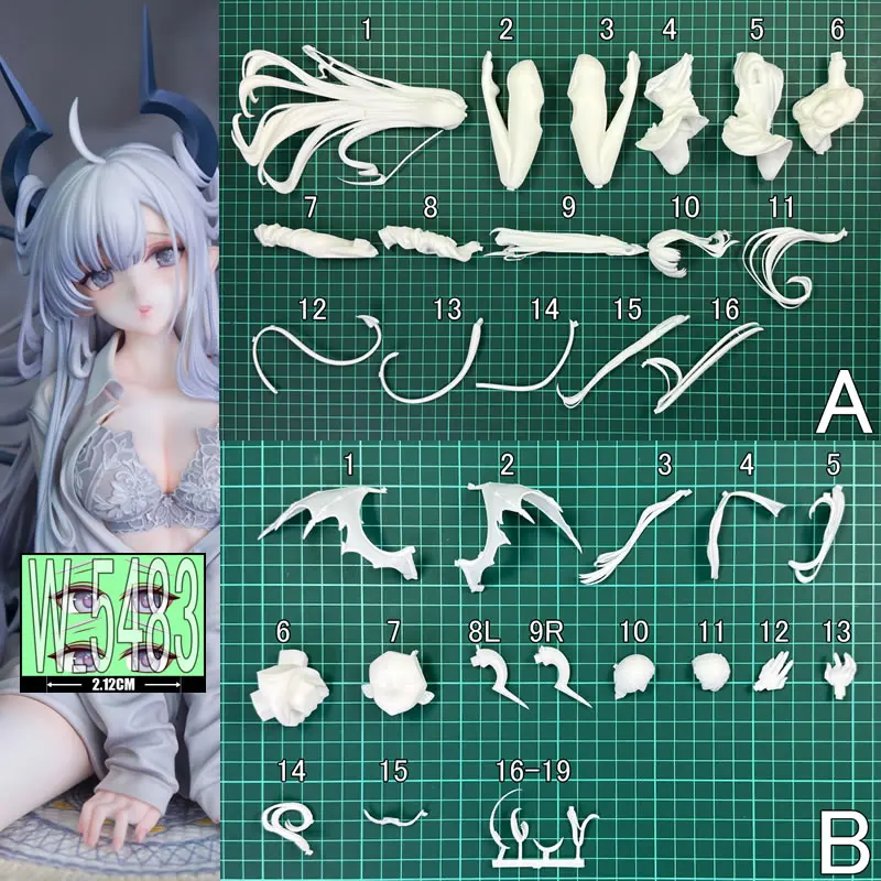 (In Stock) (W_5483) 1/7 Thea Original Character Unpainted Unassembled Garage Kit GK Figure White Resin Model Kit