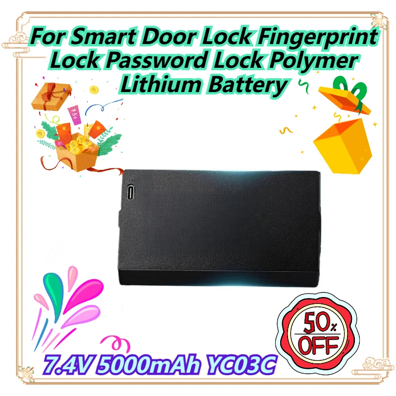 

7.4V 5000mAh YC03C For Smart Door Lock Fingerprint Lock Password Lock Polymer Lithium Battery