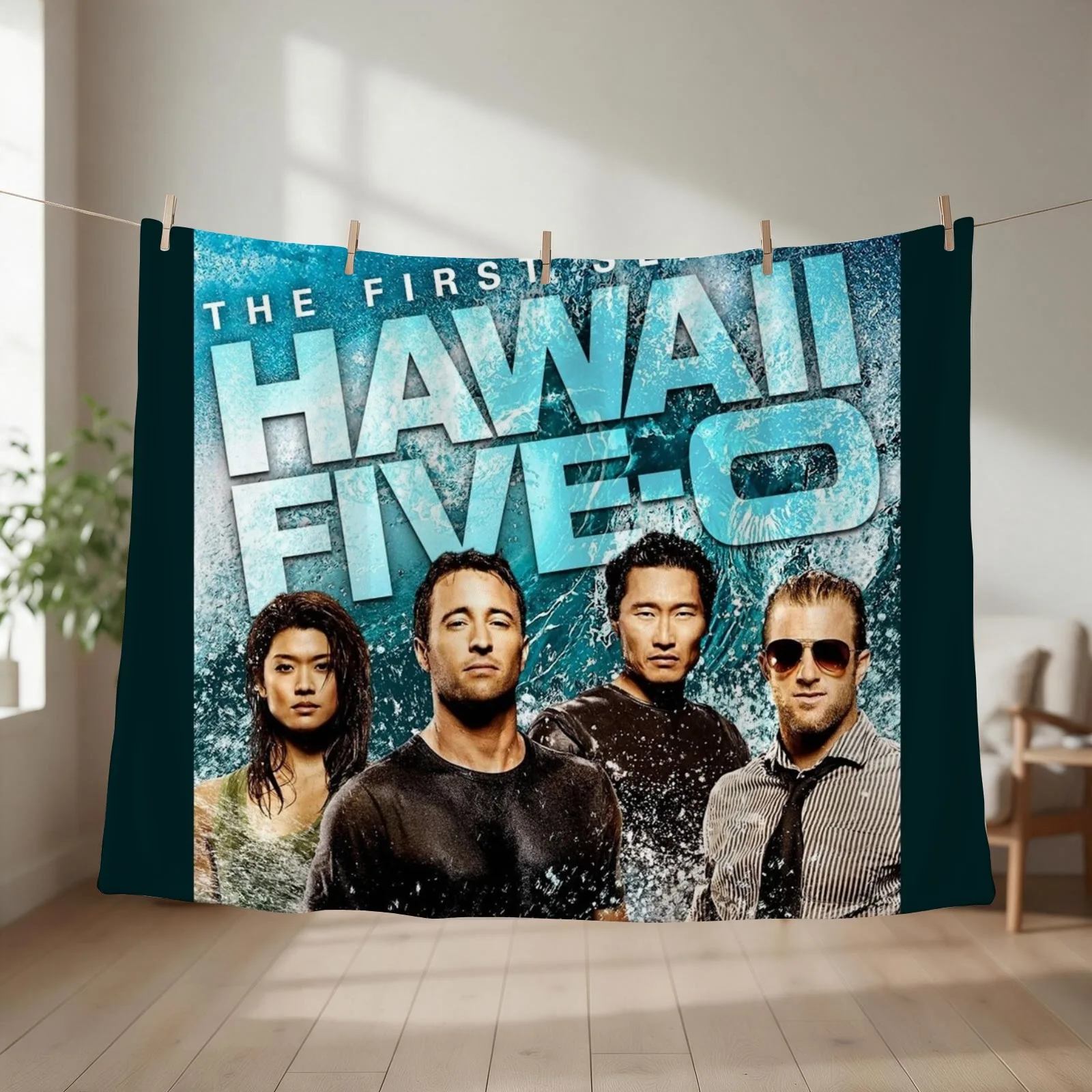 OG cast Hawaii Five-0 Throw Blanket couch cozy soft plush fuzzy picnic outdoor blanket