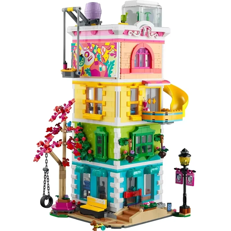 

Street View series 1513pcs urban Leisure and entertainment center building model building blocks educational toys birthday gift