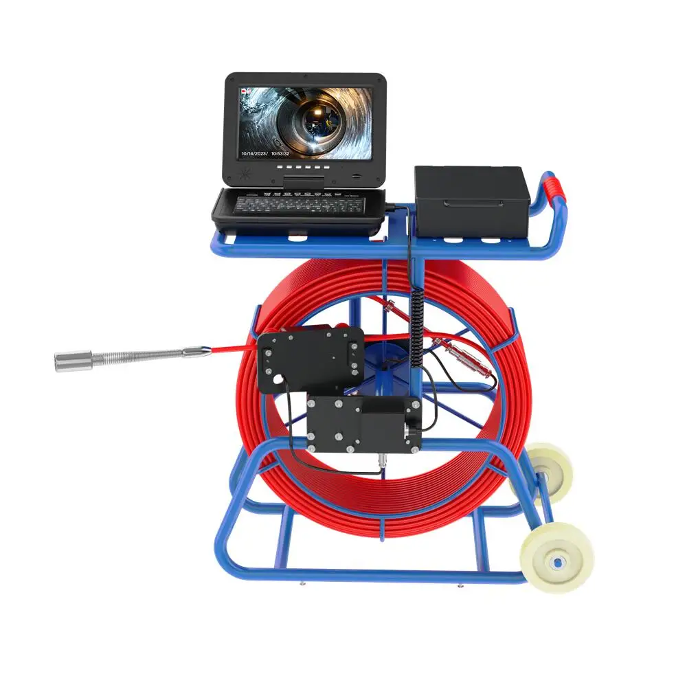 【HOT】80M Diameter Diameter 9mm Cable Sewer Pipe Inspection 10 Inch IPS Screen and Meter Counter Self-Leveling 512HZ Locat