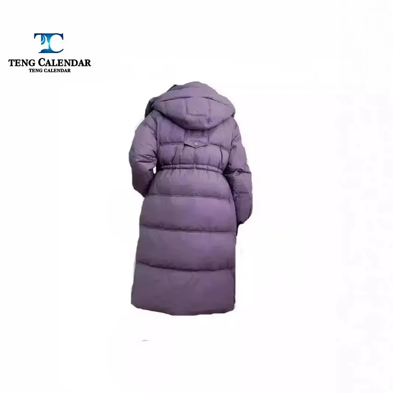 Fashionable Down Jacket for Women, Detachable Cap, Medium to Long Small Figure, 90 White Duck Down Jacket, Winter 2024