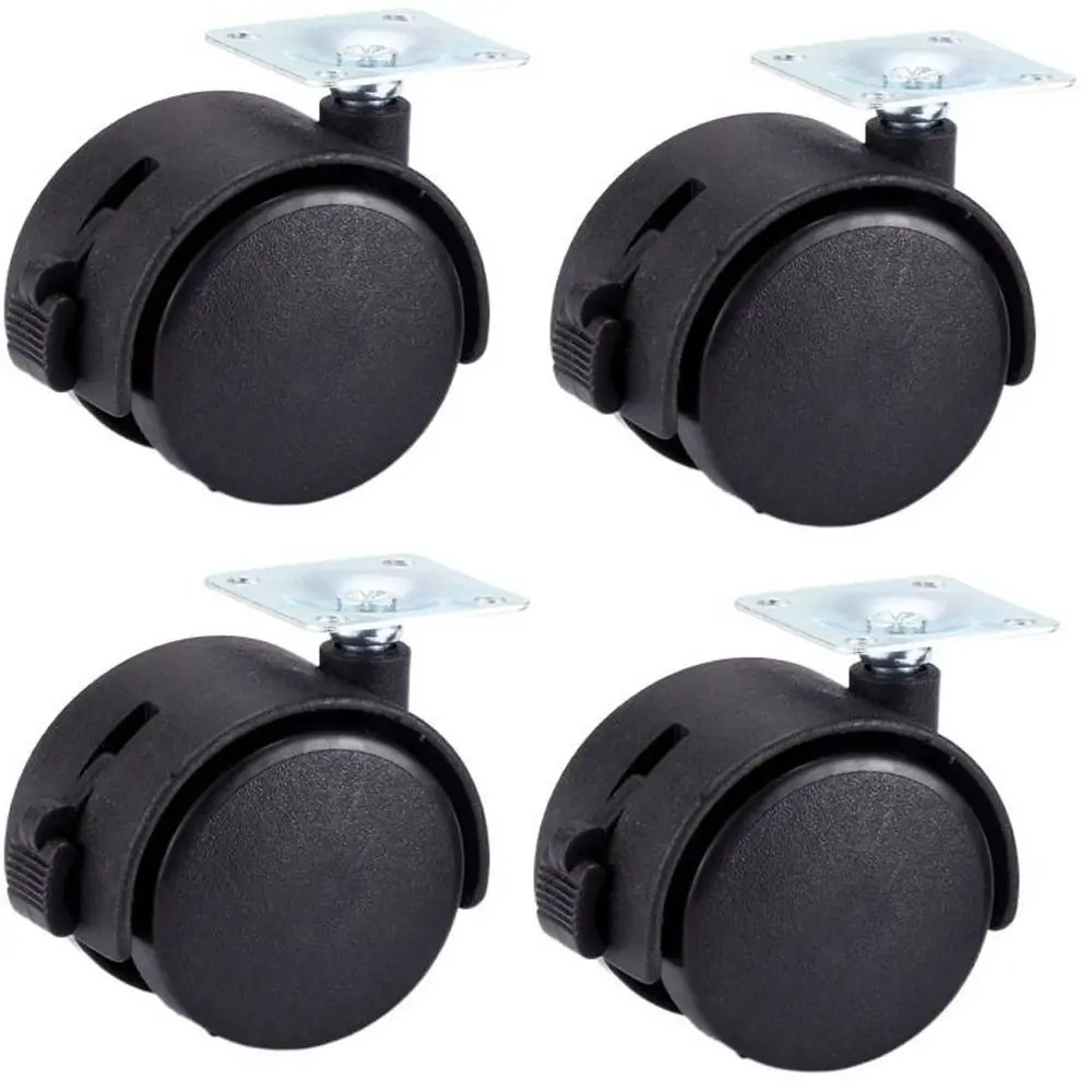Rotating with Brake M8 Screw Trolley For Industrial Furniture Plate Office Chair Caster Chair Wheel Roller Furniture Caster