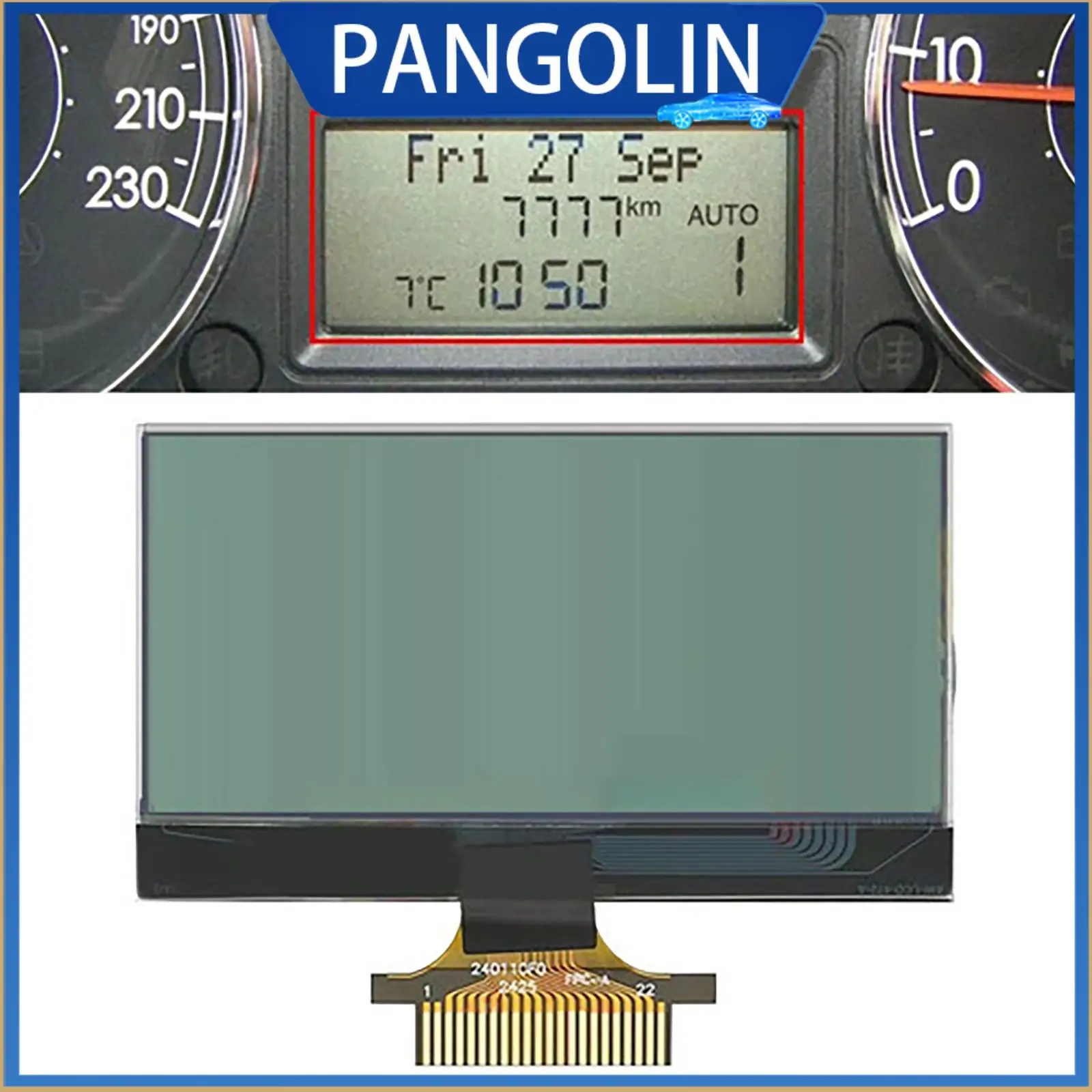 

PANGOLIN LCD Display Manual Transmission Gear Indicator 73.5x44mm 22pin for Fiat Punto Grande Fiorino Doblo Qubo Citroen Nemo