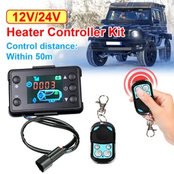 12/24V Car Diesel Air Heater Remote Controller Plastic Black For Car Truck Van Boat Car Heater LCD Switch Controller For