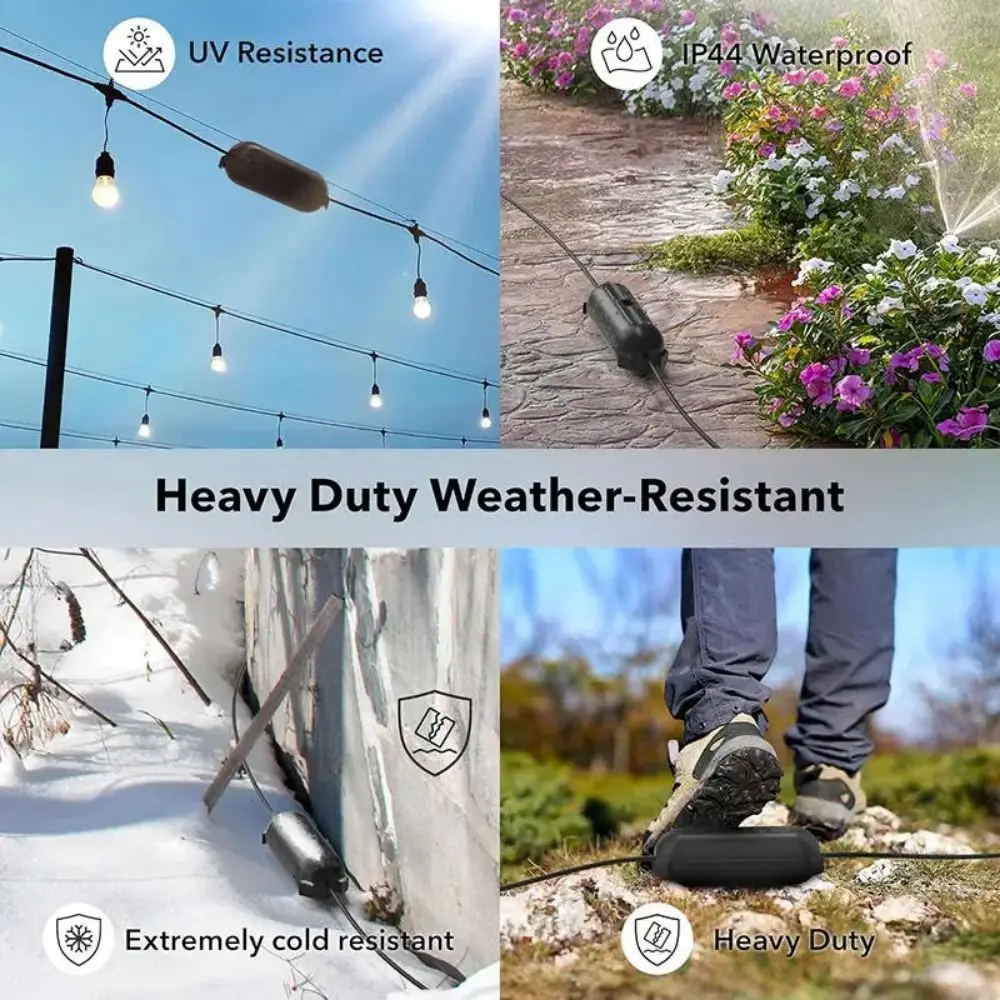 Waterproof Junction Box Extension Cord Sealed Electrical Connection Box Weather Proof ABS