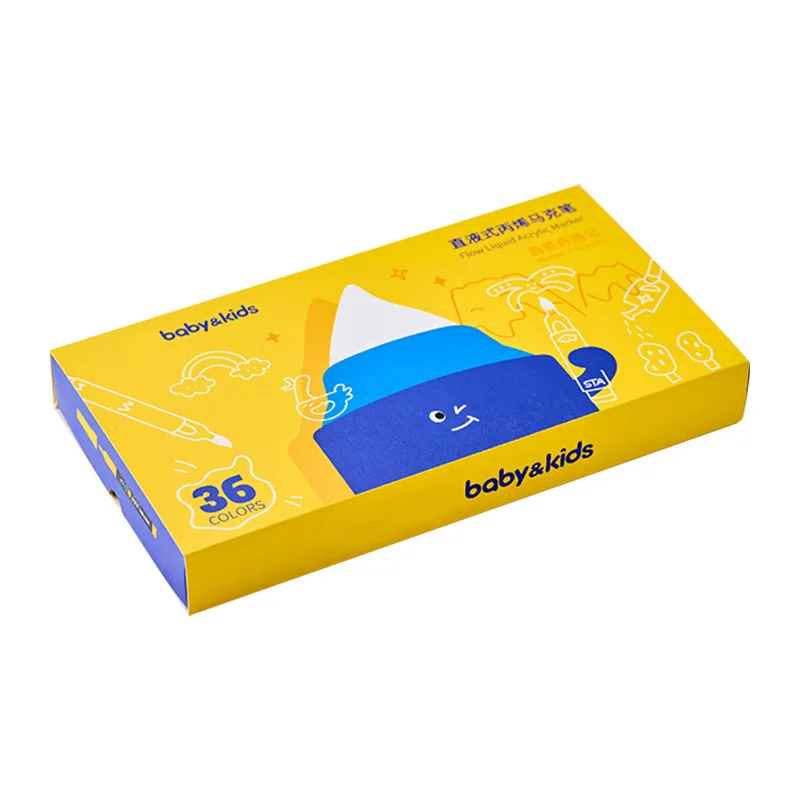 

Washable Acrylic Marker Pens for Kids DIY Art Supplies Vibrant Watercolor Paint Pens for Children's Craft & School Projects