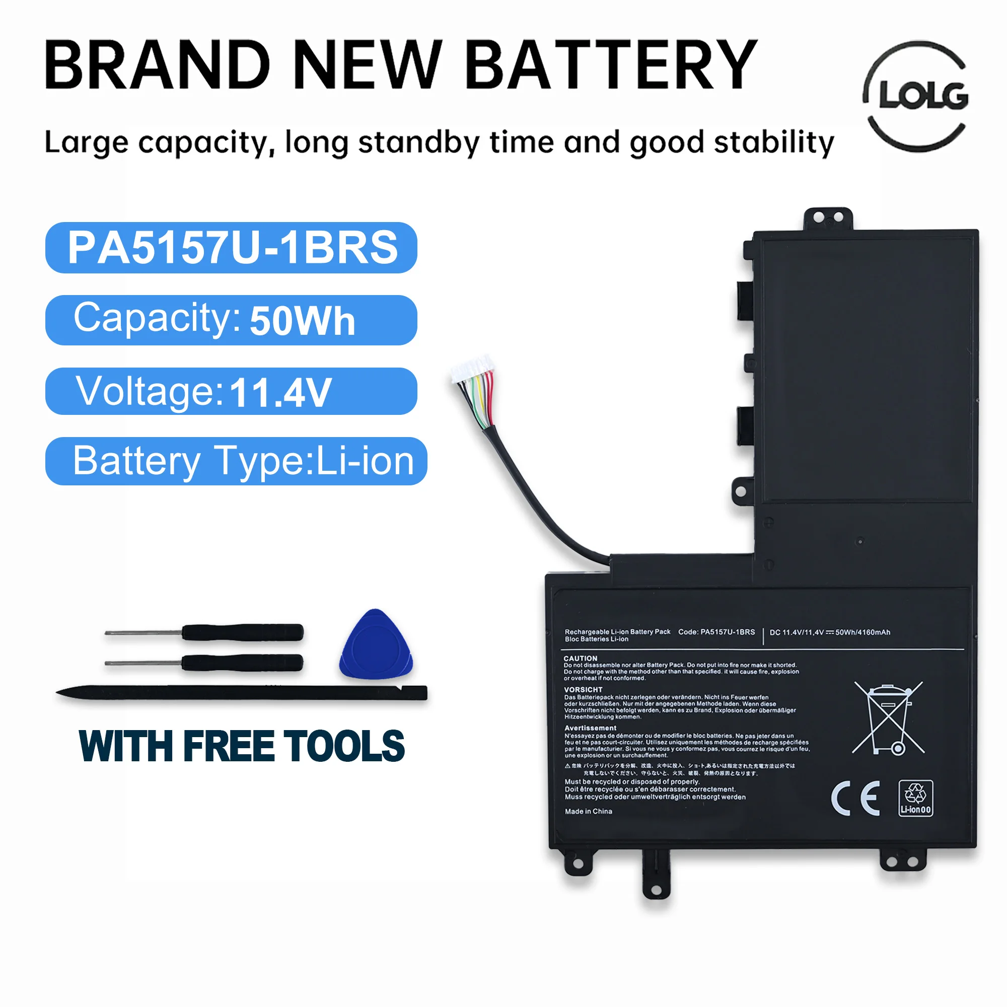 

LOLG New Laptop Battery PA5157U-1BRS For Toshiba Satellite M40 M50T E55 U50T U940 P31PE6-06-N01 PA5157U