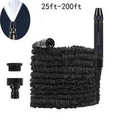25FT-200FT Expandable Magic Hose Home Garden Watering Water Pipes High-Pressure Car Wash Cleaning Water Gun Gardening Supplies