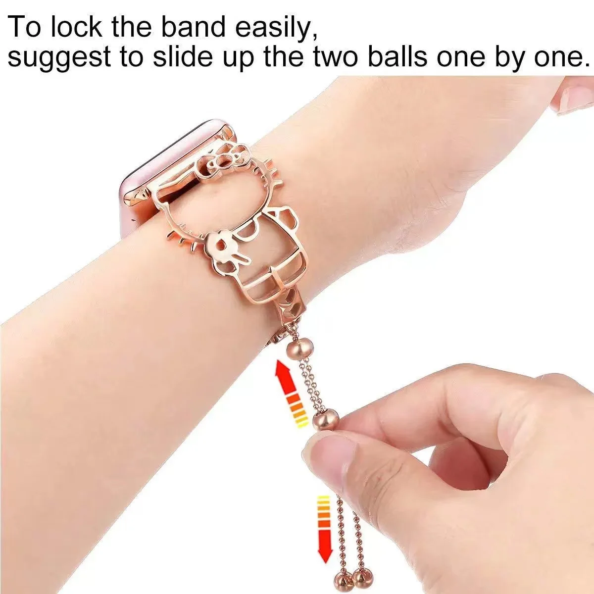 Metal Strap For Apple watch Ultra 49mm 8 7 45mm 41mm Women Bracelet Cartoon Band For iWatch Series 6 5 4 SE 44mm 42mm 40mm Belt