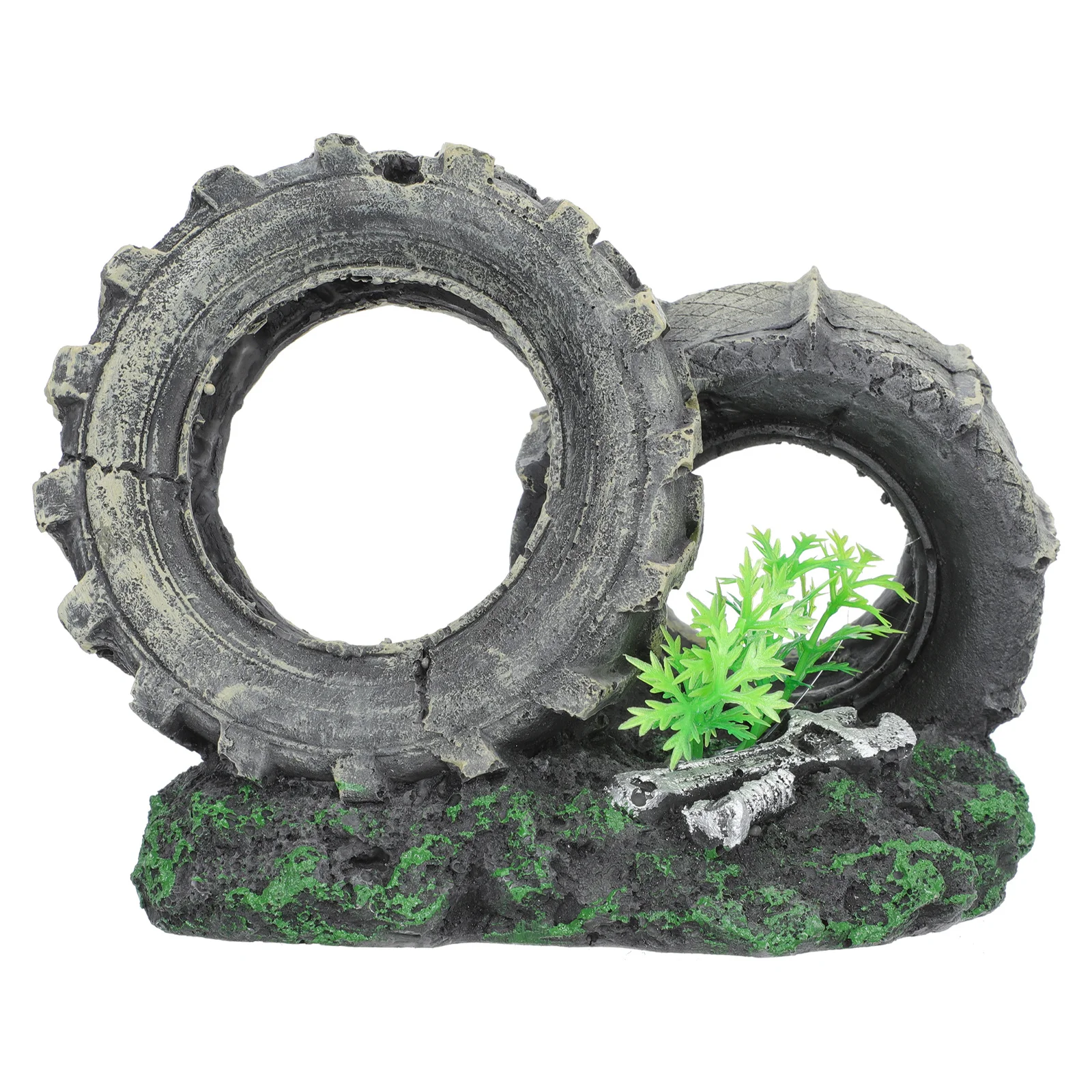 

Premium Resin Fish Tank Ornament Car Tire Aquarium Decor for Realistic Aquascaping Habitat Shrimp Hiding Spot Landscape Supply