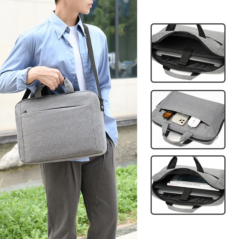 Wear-resistant waterproof Oxford cloth men's briefcase large capacity shoulder cross-body bag business women's computer bag
