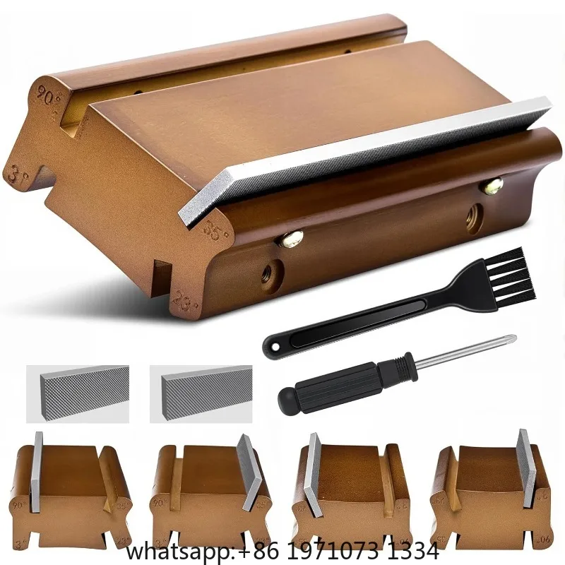 4-in-1  File Tool – 3°, 23°, 35°, 90° Angles for Fret Dressing,  Fret Tools for Beveling, Rounding