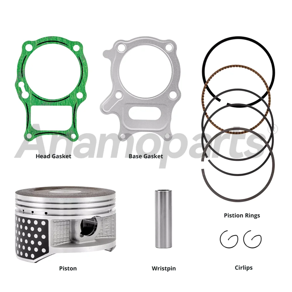 Motoer cylinder piston gasket  Rebuild parts kit for 01-23 Honda Recon Sportrax250  TRX250 ATV expansion Bore 72mm 12100-HN6-000