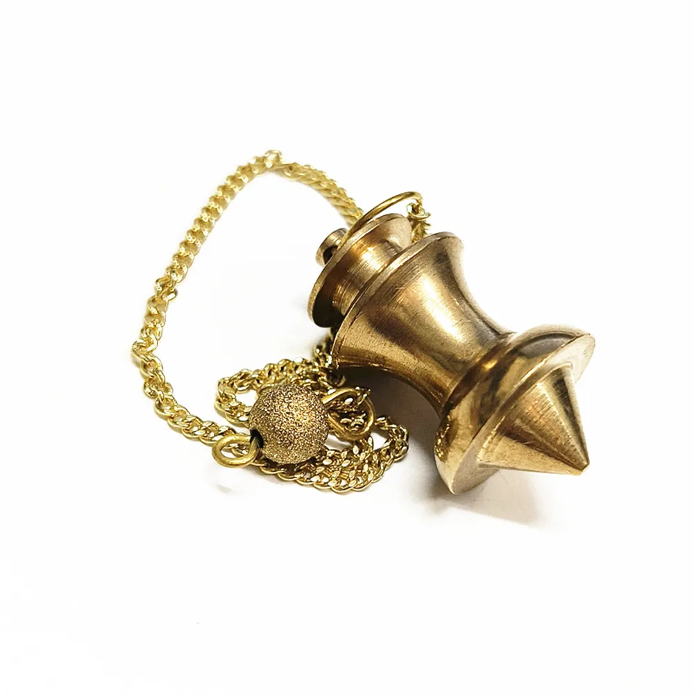 Pendulum for Dowsing Divination Antique Brass Metal Pendant Pendule Swing Point Energy Screw Shape Chakra Meditation Jewellry