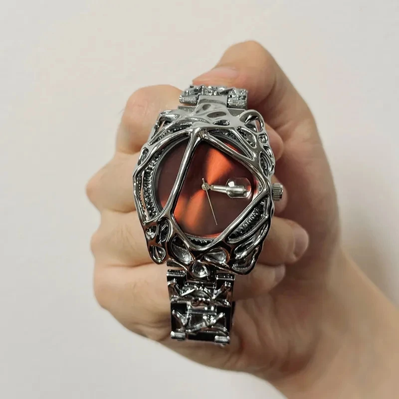 ساعة كرمة الجنس المتضاد الأنيقة على طراز المرمر Y2K ساعات أوروبية أمريكية على شكل خاص ساعات متخصصة متقدمة #3