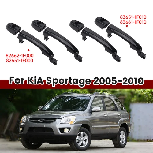 Imagen 2 del producto 82662-1F000 82651-1F000 manija de puerta Exterior de coche delantera izquierda/derecha para KIA Sportage 2005 2006 2007 2008 2009 2010