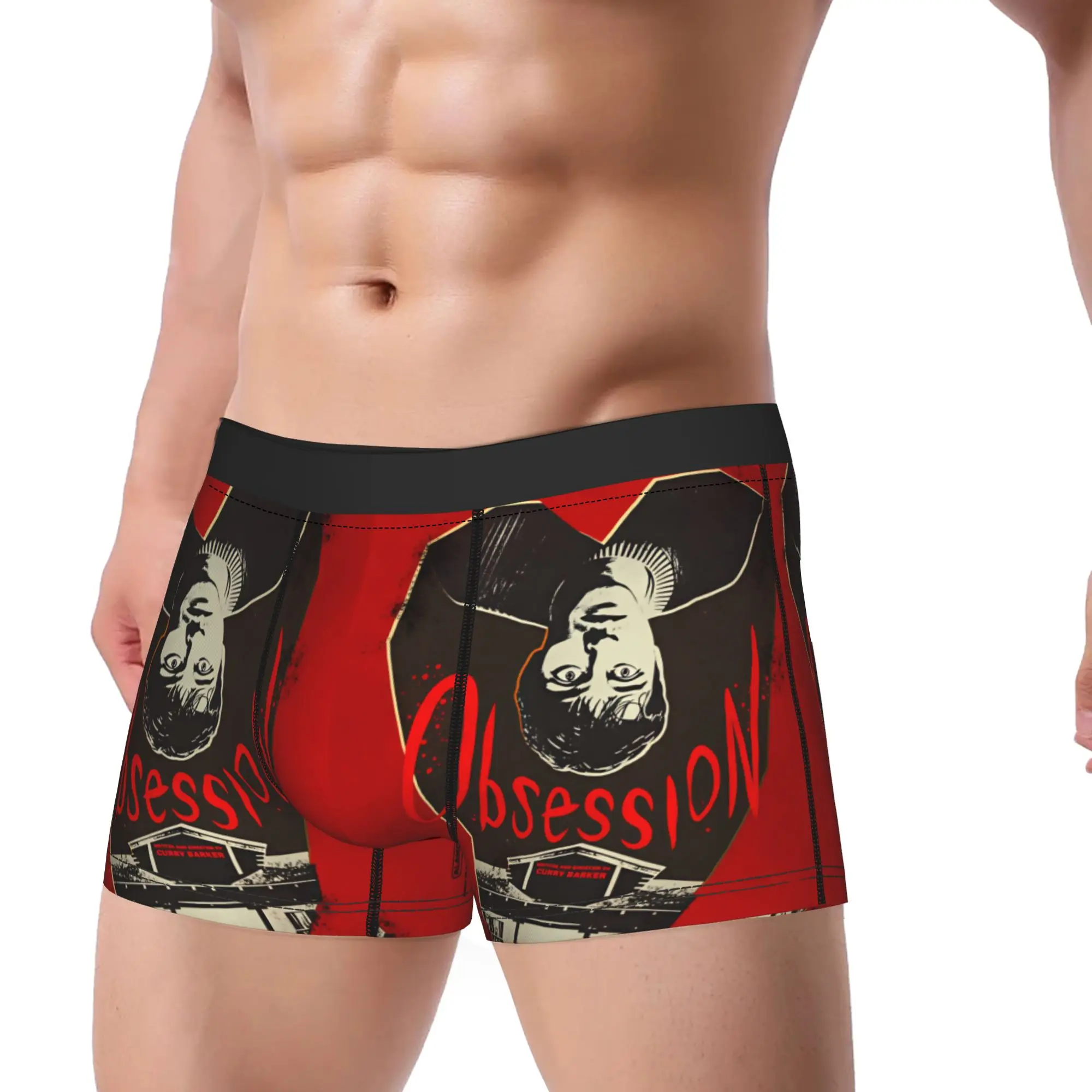 Movie Obsession I Love You Underwear  Comfortable Underpants Pattern Shorts Briefs For Men 3D Pouch Large Size Boxer Shorts