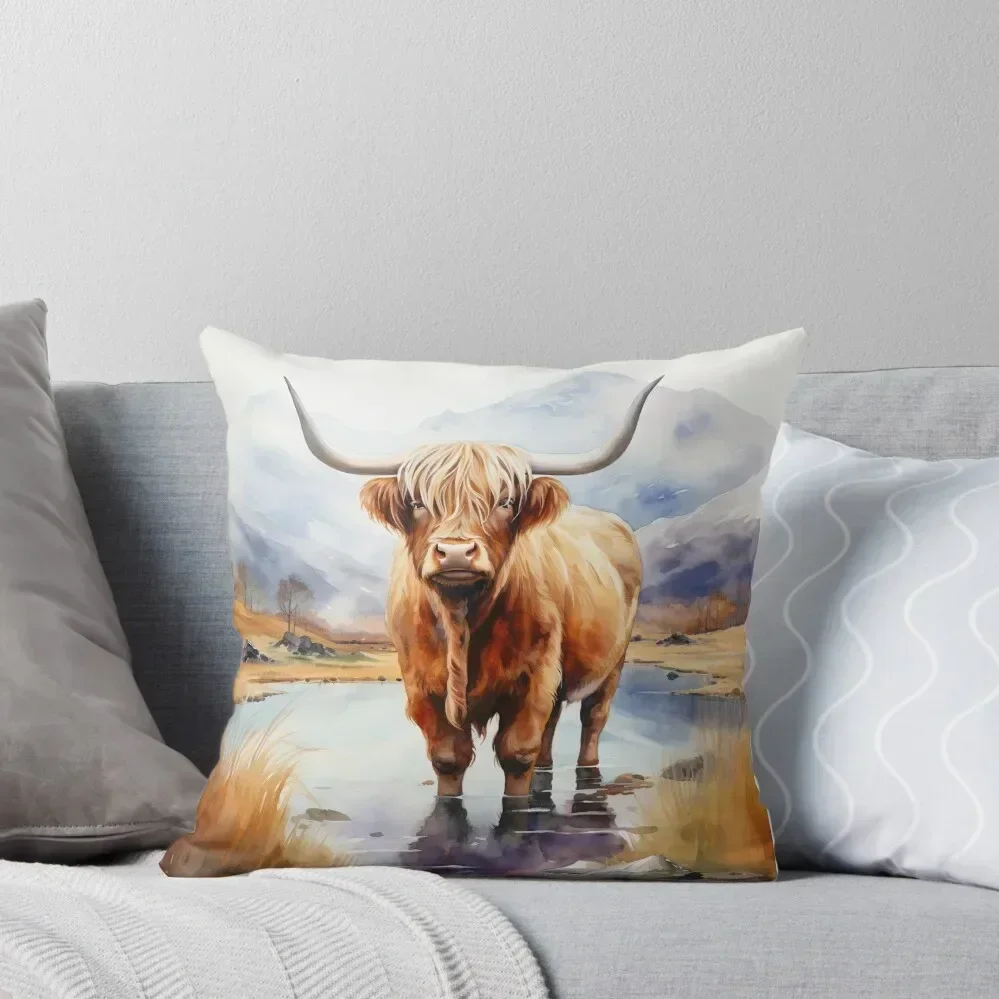 

Highland Cow Throw Pillow christmas decorations 2025 Cushions Cover pillow cover luxury Sofa Covers For Living Room pillow