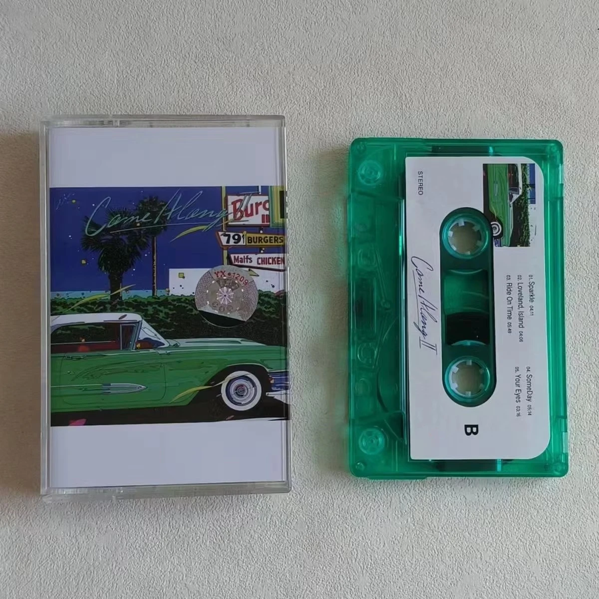 Retro Tatsuro Yamashita Music Tape COME ALONG 2 Album Cassettes Cosplay Recorder Walkman Car Soundtracks Box Party Music Gifts