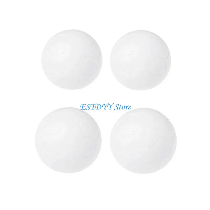 G6DE 2 Pcs Table Soccer Footballs Replacements Mini White Soccer Balls Resin Football