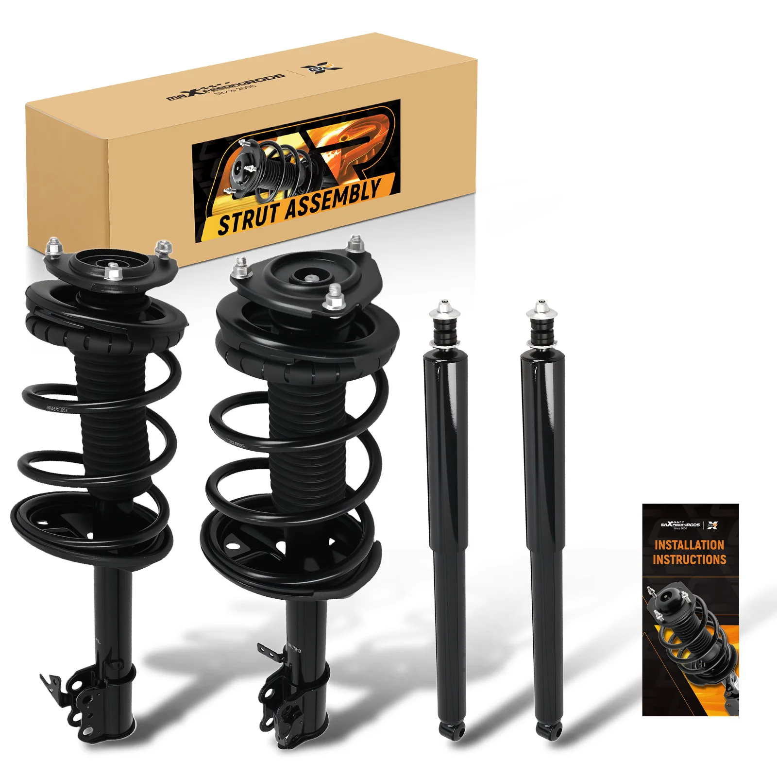 

MaXpeedingrods 4PCS Front Rear Struts with Coil Spring Assembly Absorb Shock For Toyota Rav4 1996-2000 AWD 2.0L