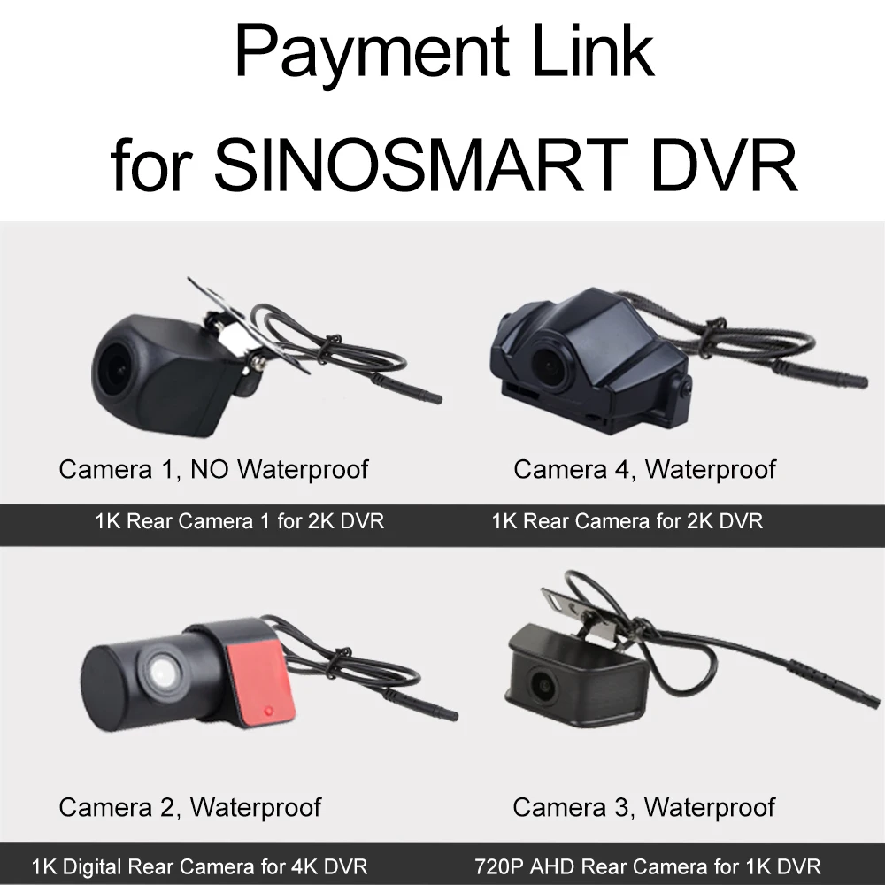 NOT Single Selling!! Extra Payment Link for Rear Camera of SINOSMART Wi-Fi DVR