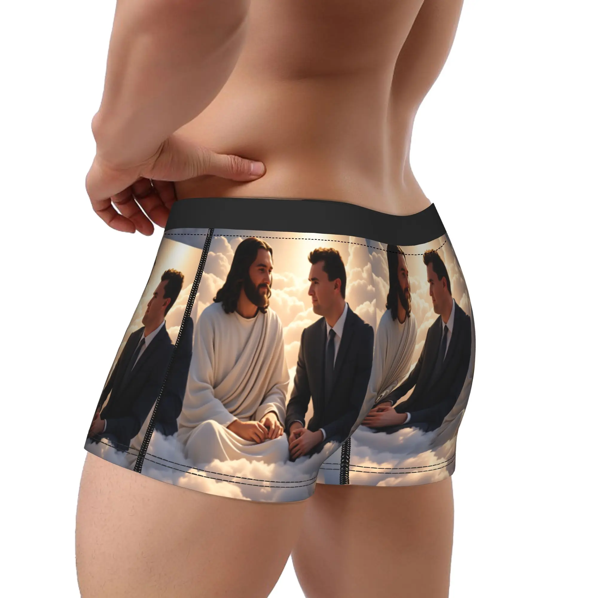 تشارلي كيرك الملائكية المدافع السراويل ملخصات الملابس الداخلية جودة الذكور مريحة جذع مخصص DIY بها بنفسك سراويل داخلية كبيرة الحجم