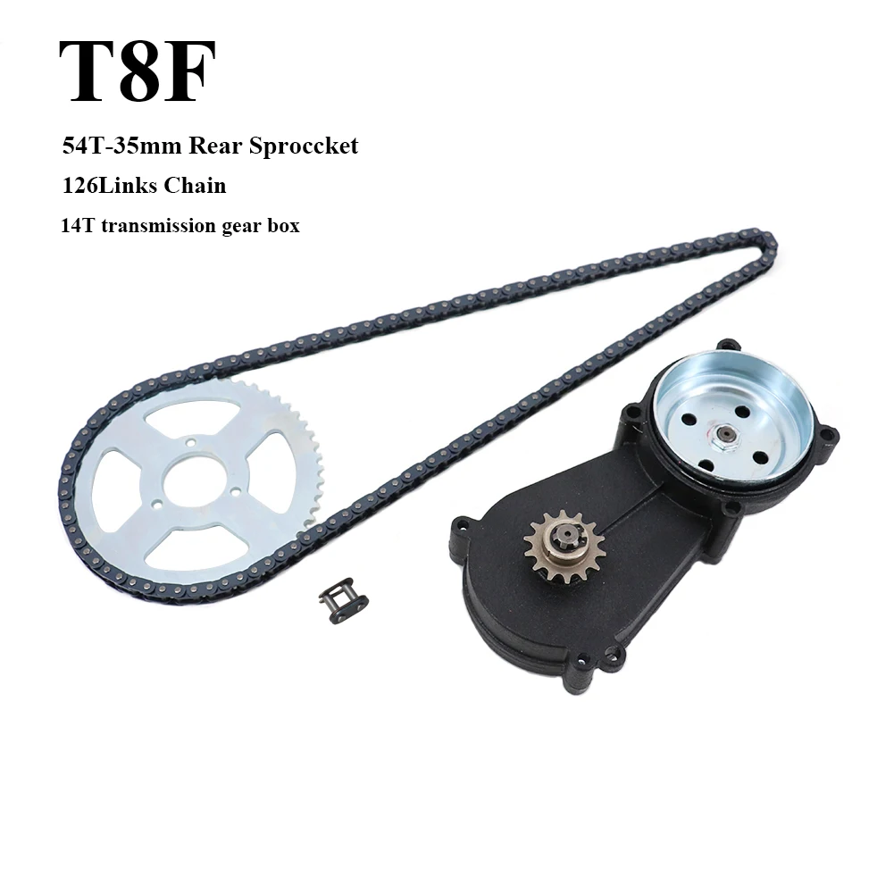Motocykl T8F 54T 35mm Tylna zębatka łańcuchowa T8F 126 łańcuchów ogniwowych 14T Skrzynia biegów do 47cc 49cc Pocket Bike Mini Moto