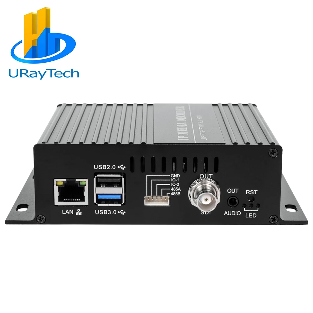Decodificatore per streaming video da IP a SDI H.265 H.264 Decodificatore per telecamera IP SRT per decodifica P2P RTSP UDP M3U8 HLS SRT